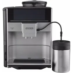 Siemens TE653M11RW EQ. 6 Plus, Kaffeevollautomat, Silber, Schwarz