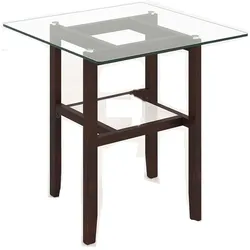COSTWAY Glas Couchtisch, 2-Ebene-Beistelltisch mit Regal, 107 cm langer rechteckiger Couchtisch