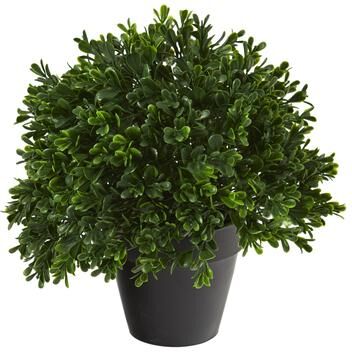 Nearly Natural "10"" Boxwood Topiary Artificial Plant UV Resistant (Indoor/Outdoor)"
