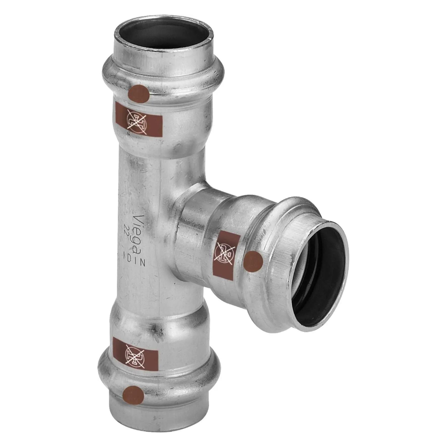 Viega T-Stück Temponox mit SC-Contur Pressanschlüsse 18x18x18mm (810139)