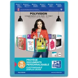 Elba, Mappe, Präsentations-Sichtbuch POLYVISION, 20 Hüllen, blau DIN A4, aus PP, 0,7 mm, transparent (A4, 20x)