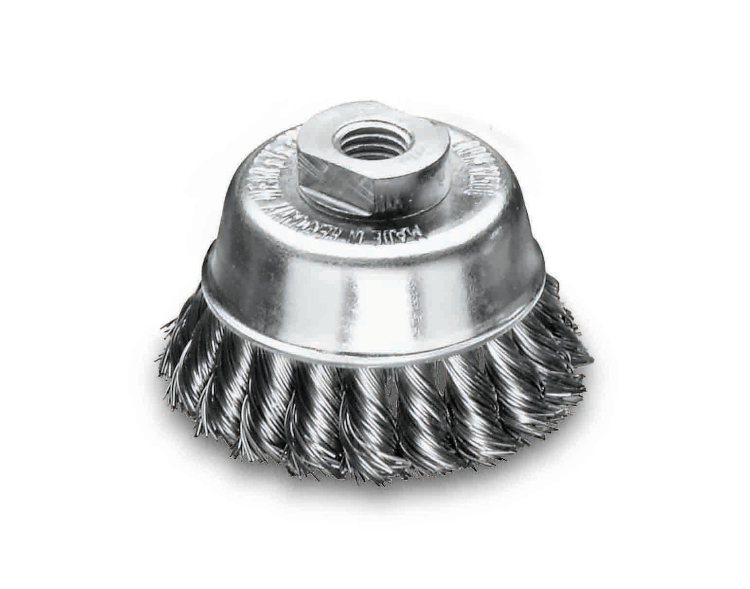 Lessmann Zopftopborstel met staaldraad en ondersteuningsring, diameter: 80 mm
