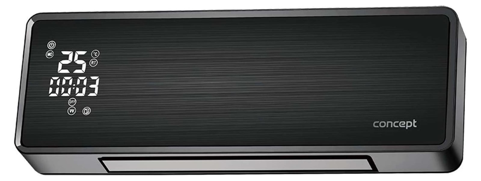 Selius Keramische Wandverwarming met Zwart Glas Front - 2000 W - Voor Badkamer