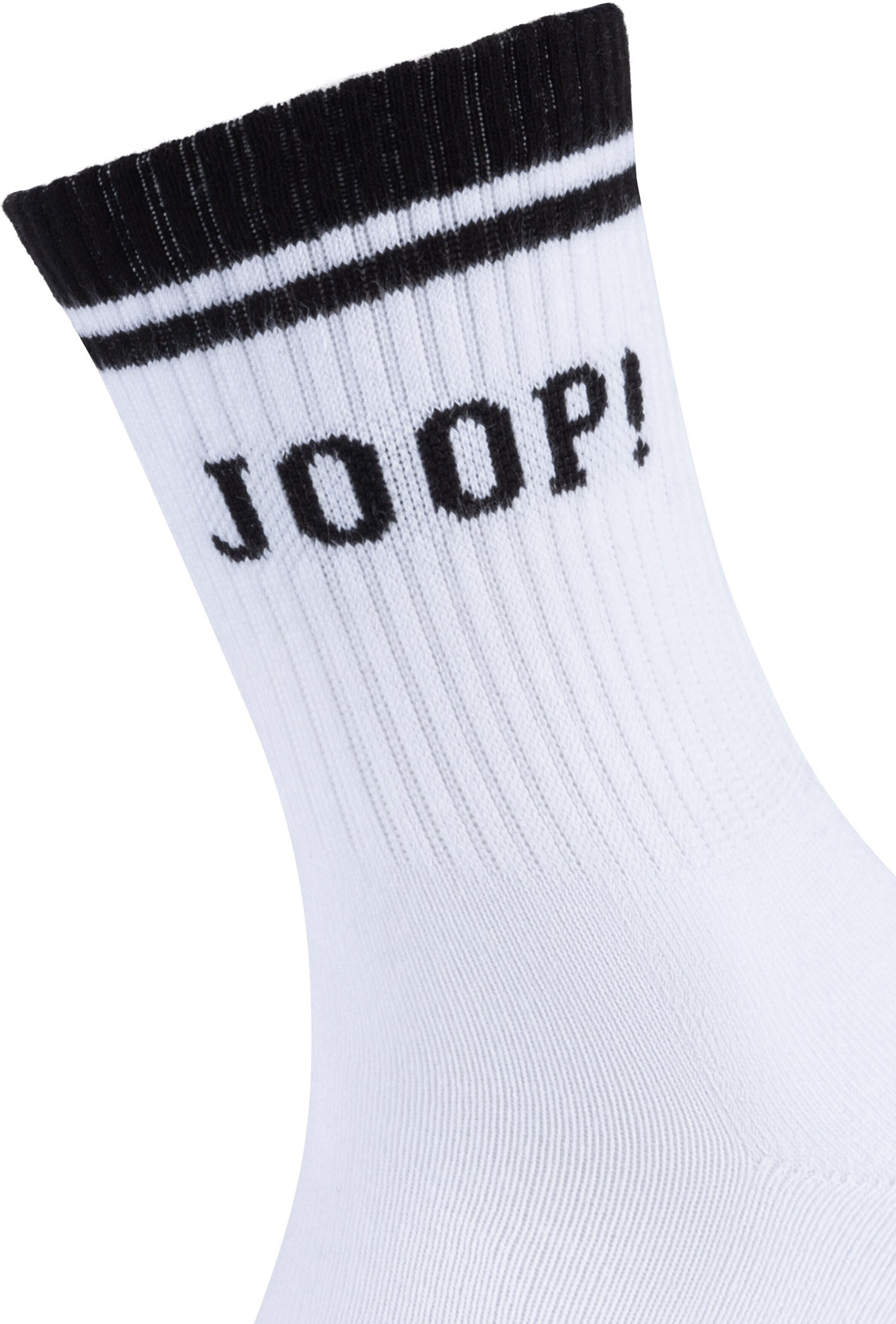 Joop! Tennissocken JOOP "premium casual", Damen, Gr. 39-42, Sockengrösse, weiss (logo style), Materialmix, normal, Socken Tennissocken, mit verstärkter Ferse und Zehen logo style 39-42, Sockengrösse