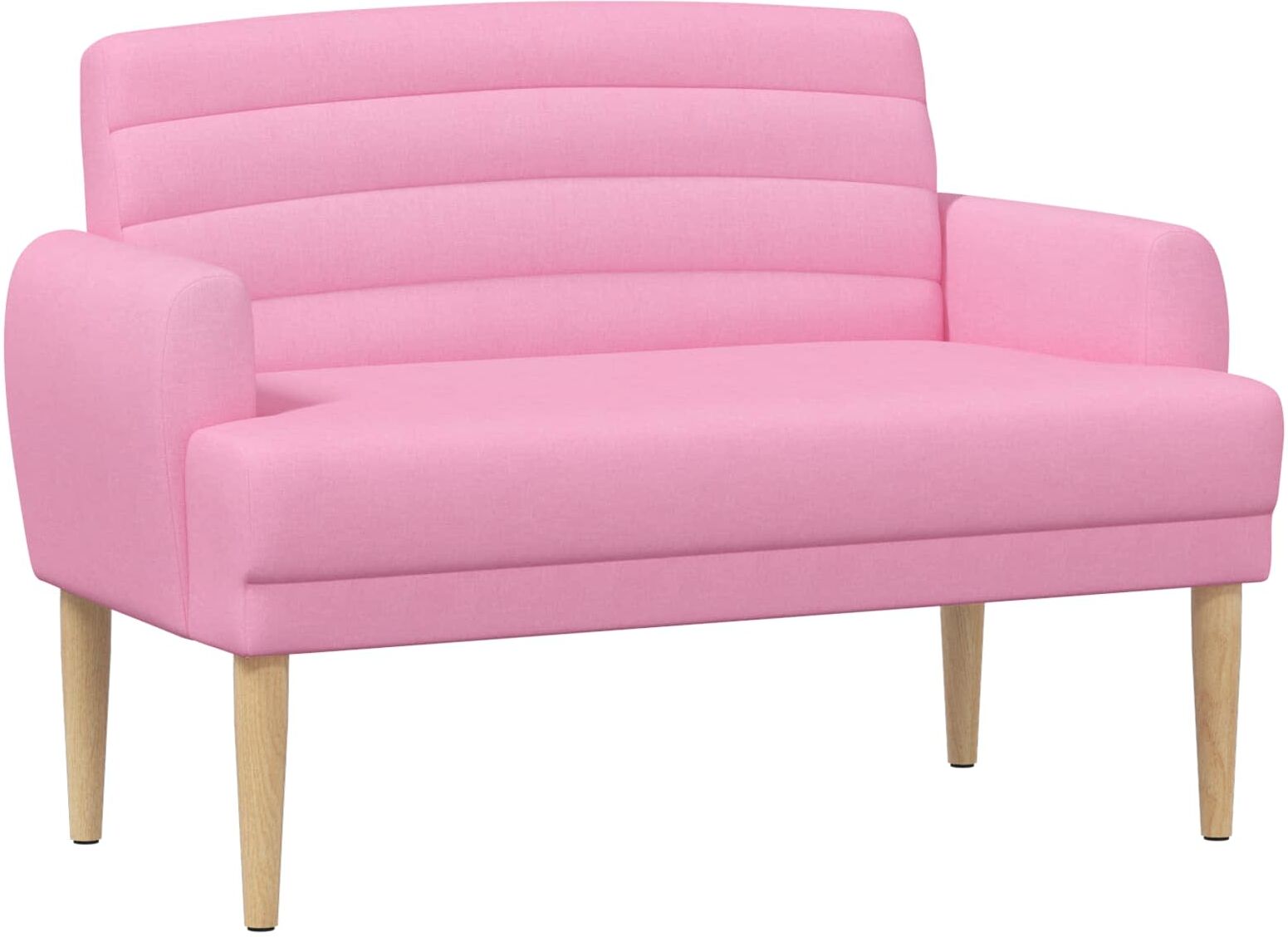 vidaXL Canapé love seat avec capitonnage en boutons Rose Tissu