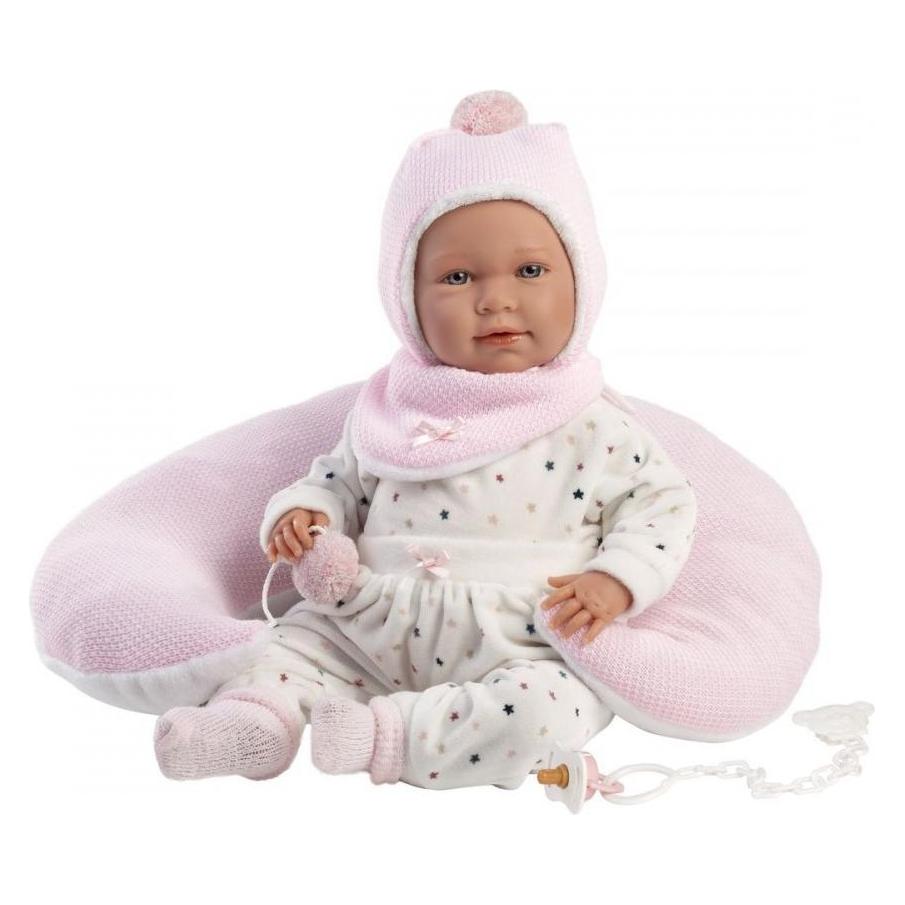 Llorens Mimi weinende Babypuppe mit Croissantkissen, 42 cm (74102)