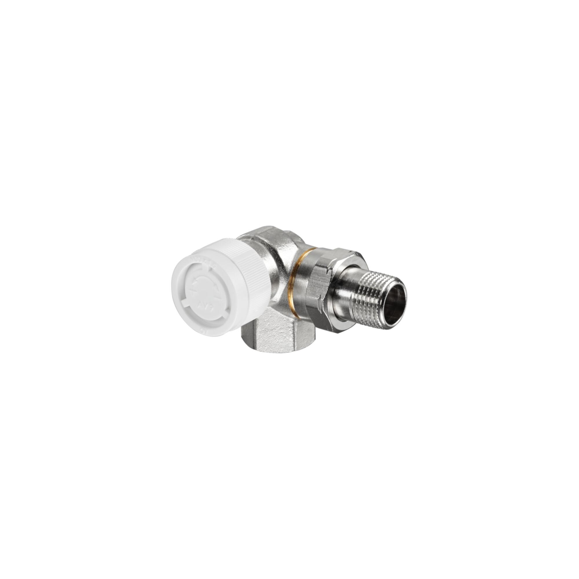 Oventrop Thermostatventil Baureihe AV 9 DN 15, Wink/Eck, li, Messing vernickelt (1183472)