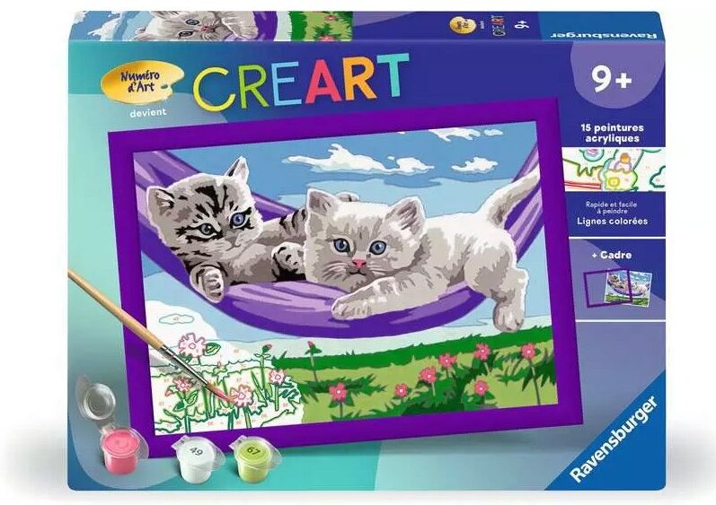CreArt Kids 18x24cm : Chaton dans le hamac - Ravensburger