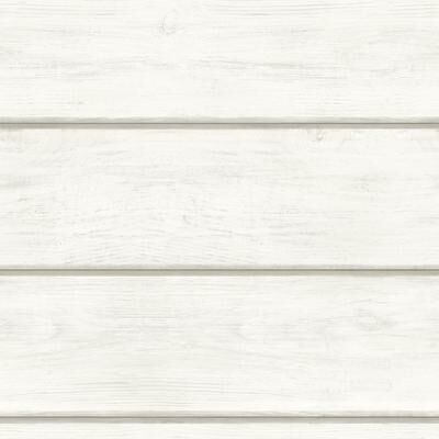 Chesapeake Cassidy Off-White Wood Planks Wallpaper - 20.5in x 396in x 0.025in