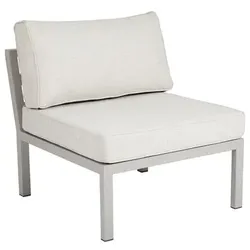 Brafab Loungesofa-Modul Weldon Mittelteil Aluminium Braun Khaki