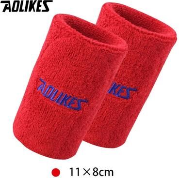 Inspired Finds AOLIKES Absorbent Sports Wrist Sweatband 4.33 In red