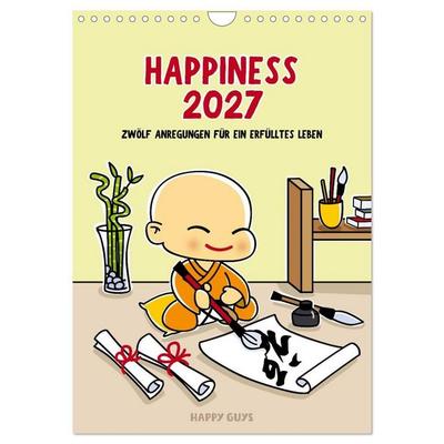 Happiness 2027 (Wandkalender 2027 DIN A4 hoch), CALVENDO Monatskalender