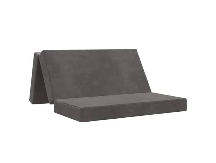 TUERYAFEK Klappsofa Bett 160 x 67 x 45 cm Dunkelgrau Polyesterbezug mit Reissverschluss, Schaumstoffpolsterung, manueller Mechanismus, platzsparend faltbar