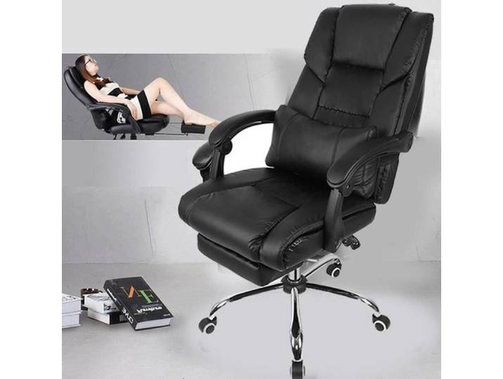 Chaise de bureau Boss confortable pour la pause déjeuner avec pédales et coussin lombaire