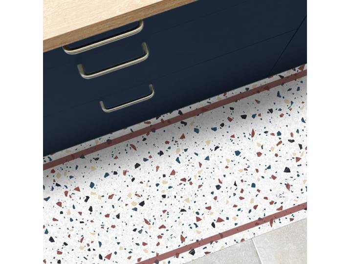 Tapis antidérapant - vinyle - int./ext. - multicolore - 50x200cm