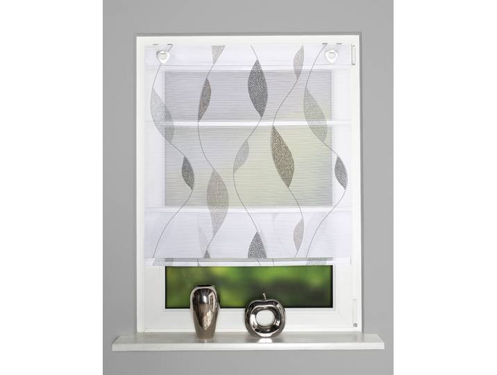 Magnetrollo HOME WOHNIDEEN PAOLO , weiss (stein), B:80cm H:130cm, Obermaterial: 100% Polyester, Raffrollos, Magnetrollo, digital bedruckt