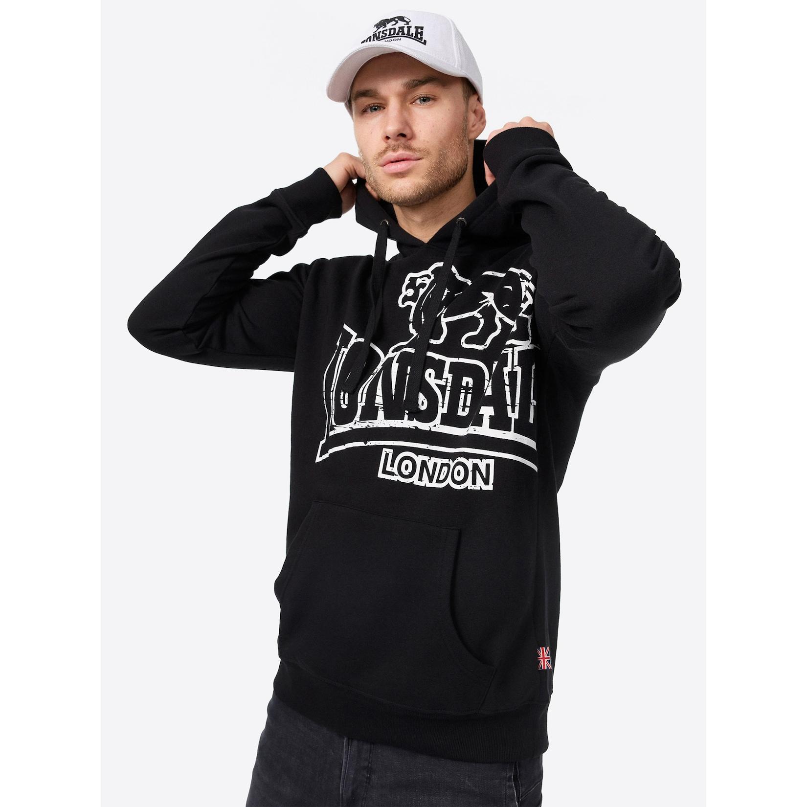 Lonsdale Herren Kapuzensweatshirt schmale Passform TADLEY