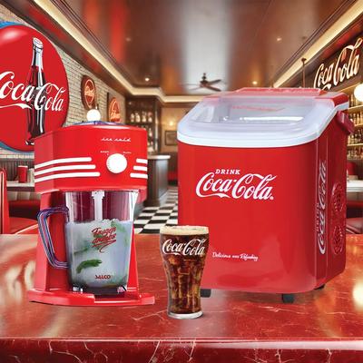 SALCO Eiswürfelmaschine "EIS-2024 - Eiswürfelbereiter und Slush- and Crushed Ice Maker", rot, B:22cm H:30cm T:26cm, Eiswürfelbereiter, COCA-COLA ICE CUBE MAKER