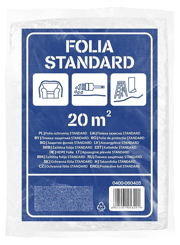 Selius Afdekfolie 8 stuks plastic zeil 4 m x 5 m 20 m²