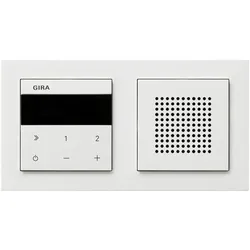 Gira UP-Radio IP Lautsprecher + Rahmen E2 (Internetradio, Bluetooth, WLAN), Radio, Weiss