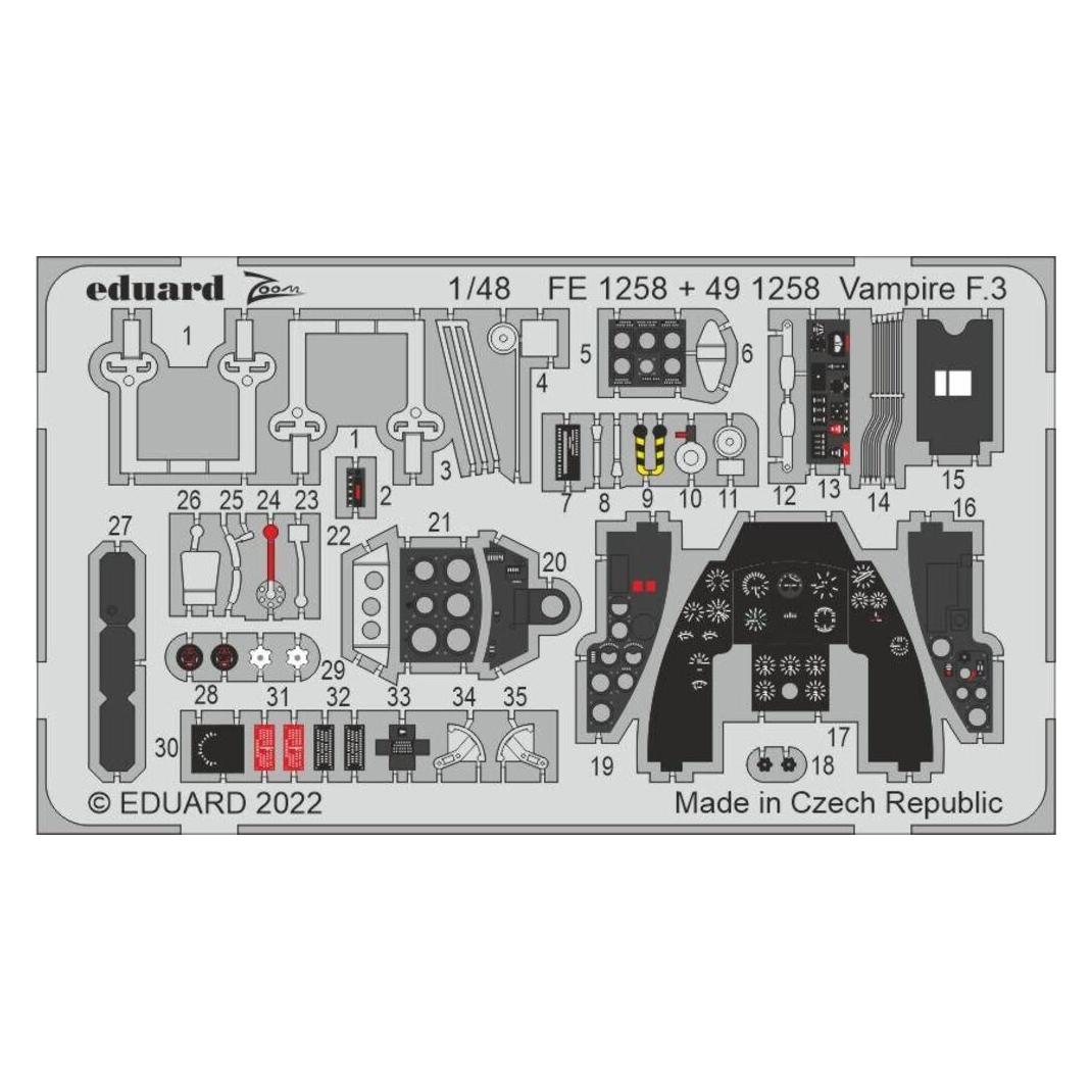 Eduard Vampire F.3 for AIRFIX (491258)