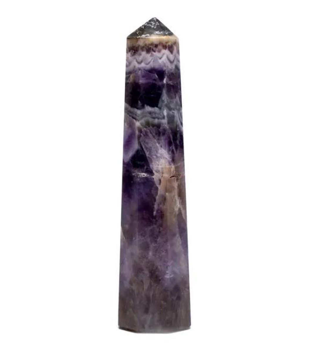 Amethist obelisk voor op tafel, 7,5-10 cm