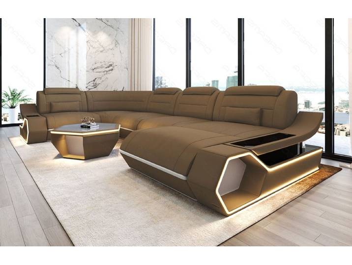 Wohnlandschaft Toscano U-Form aus Stoff