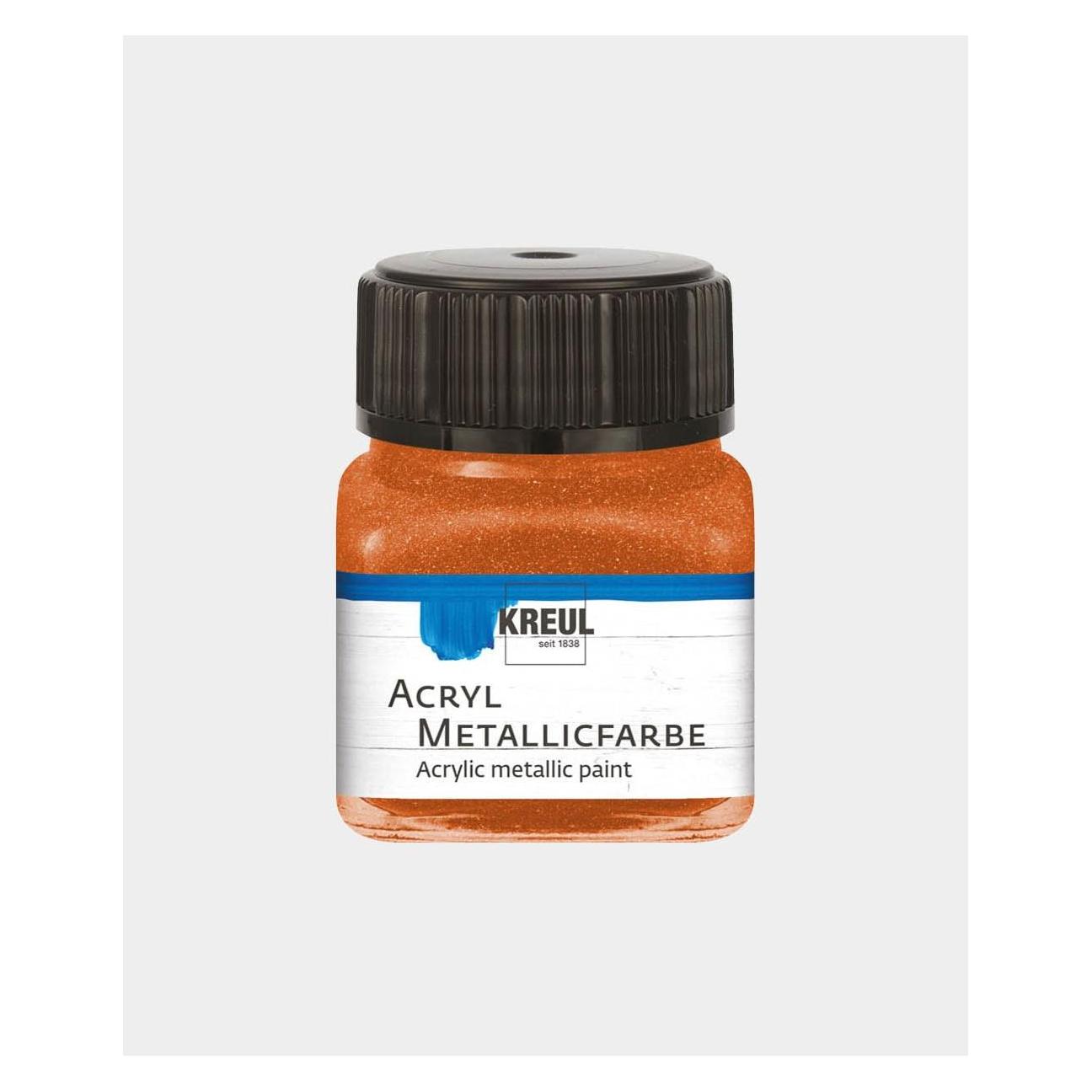 Kreul Acryl Metallicfarbe, cremig deckend, 20 ml (20 ml) (77280)