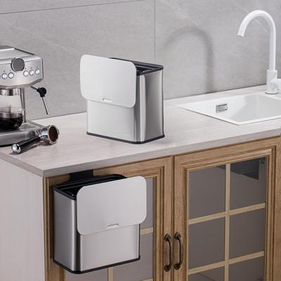 Garvee Stainless Steel Food Waste Bin 5L Kitchen Compost Trash Can for Countertop Sink Cabinet Home Restaurant Use