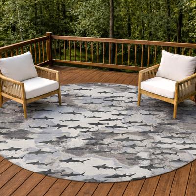Addison Rugs Machine Washable Indoor/ Outdoor Modern Shark Chantille Rug