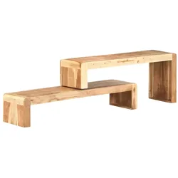 Helloshop26 - Multimedia-TV-Möbel TV-Regal Sideboard TV-Schrank Esszimmer Wohnzimmer Schlafzimmer 2-teilig massives Akazienholz 02_0028580