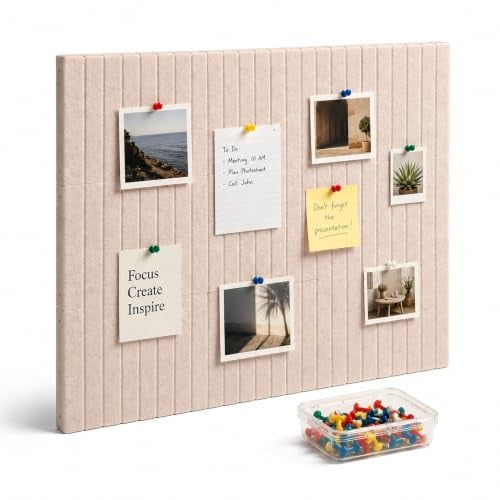 Relaxdays Zelfklevend viltprikbord set, grijs, 9 stuks