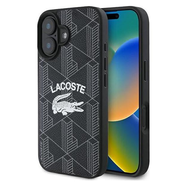Lacoste LCHMP16SPIGK iPhone 16 6.1" czarny/black hardcase Monogram Vintage Logo MagSafe (Apple iPhone 16) (LCHMP16SPIGK)