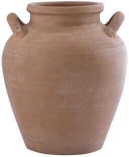 BIDK Home "Terracota Vase w/ Handles 11""H - Natural Terracotta"