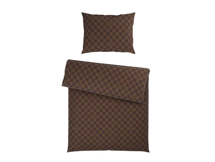 Ambia Home Bettwäscheset, Braun, Textil, Abstraktes, 160x210 cm, pflegeleicht, atmungsaktiv, Heimtextilien, Bettwäsche, Bettwäsche, Satin Bettwäsche