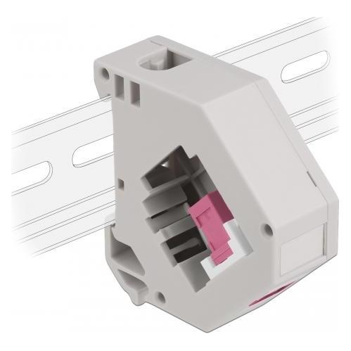 Delock Hutschienenadapter mit Keystone SC Simplex Buchse zu SC Simplex Buchse violett (Keystone Modul) (87182)