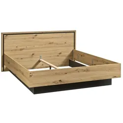 FORTE Bett Farida 180 x 200 cm Holzoptik Braun Eiche