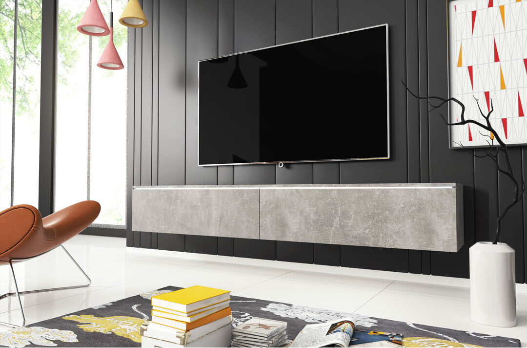 Wade Logan Kiger TV Stand for TVs up to 78" Concrete 78"