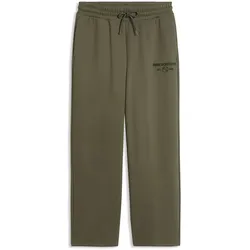 PUMA Class Comfort Straight Leg Fleece Jogginghose Damen 86 - moss veil XL