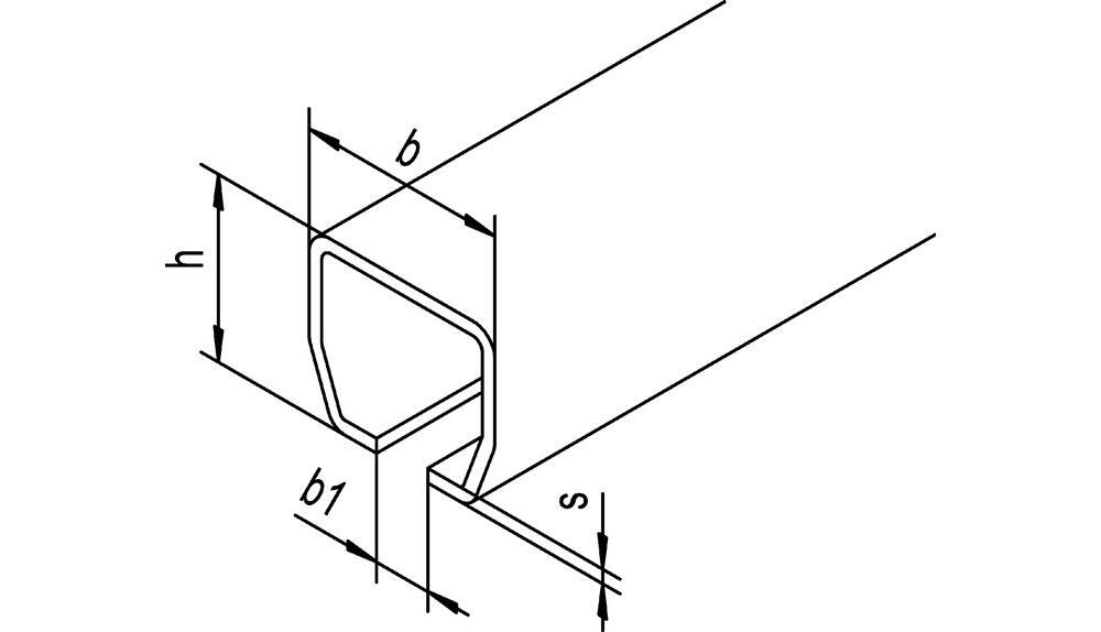 Woelm Laufschiene 500 Profil-Breite 65mm Profil-H.60mm 15x6m galvanisch verzinkt - 50020