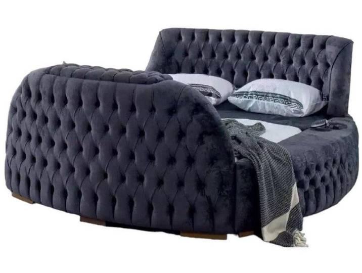 Xlmoebel Rundbett Chesterfield Schlafsofa mit TV Hublift und luxuriösem Design (Schlafsofa, 1-tlg., Bett), Hergestellt in Europa