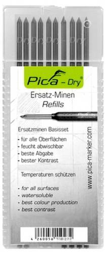 Alarm Werkzeuge 56036648 Tieflochmarker-Ersatzminen Graphit 10St.