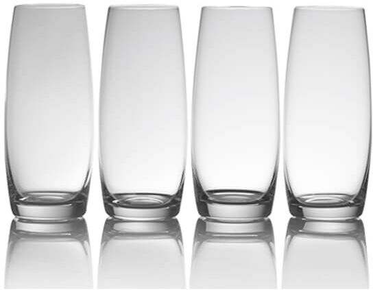 Mikasa Julie Set Of 4 Stemless Flute Glasses