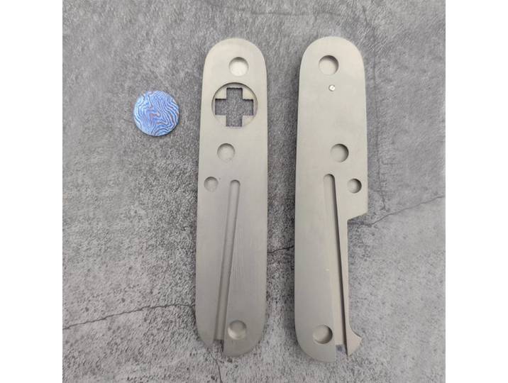 1 paire de balances TC4 en alliage de titane avec Clip de poche TI pour couteau suisse Victorinox 91mm 91 SAK, échelle de remplacement modifiée