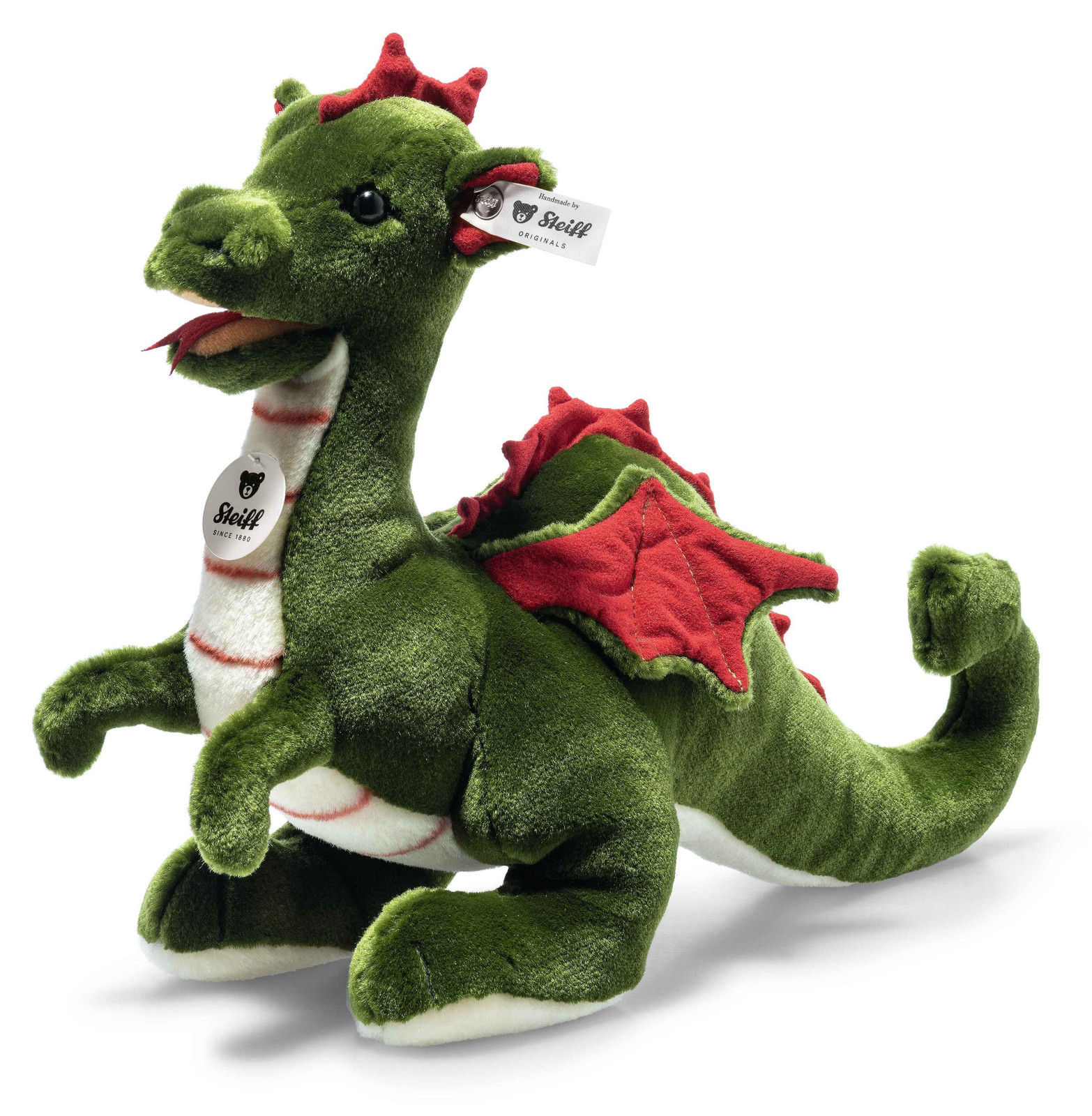 Steiff draak Rocky knuffeldiertje groen staand Hoogte: 32 cm