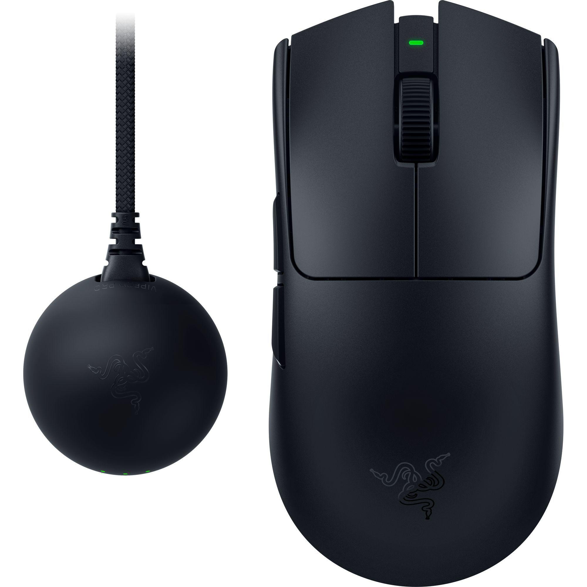 RAZER Viper V4 Pro Schwarz Gaming-Maus, kabellos, symmetrisch, Bluetooth, 2.4Ghz Empfänger, 50.000 DPI, 8000 Hz Abtastrate RZ01-05630100-R3G1