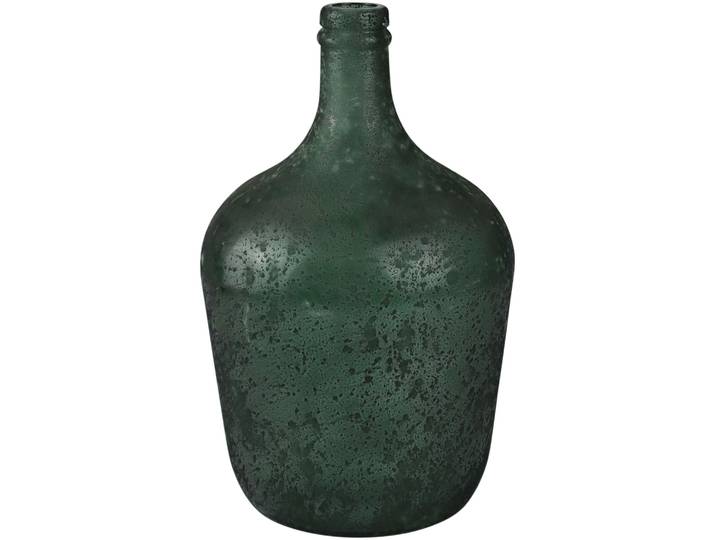 Dekovase AM DESIGN Grüne Flaschenvase , grün, B:18cm H:30cm, Glas, Vasen, Dekovase, aus recyceltem Glas – beständig und stilvoll