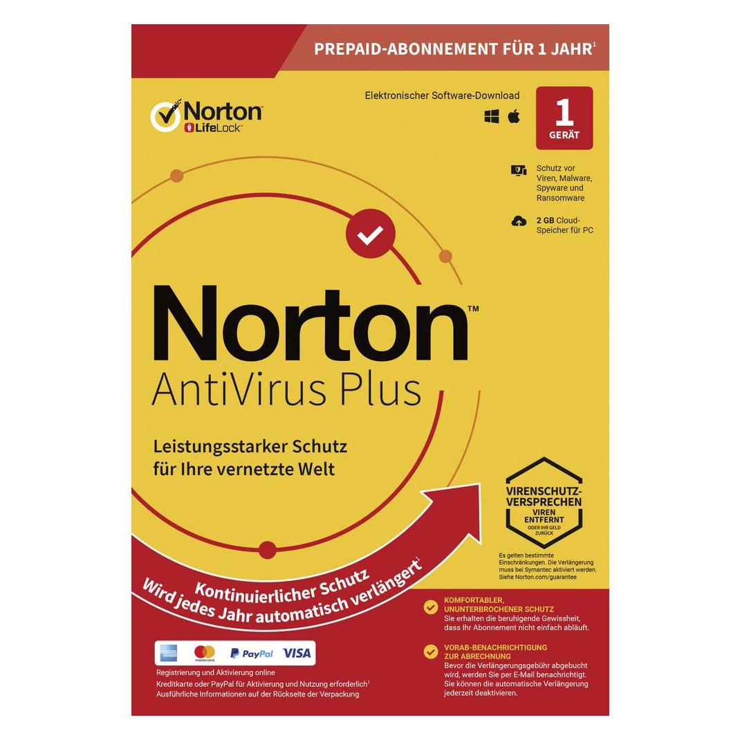 Norton AntiVirus Plus (1 User, 12 Monate) (2.1395021E7)