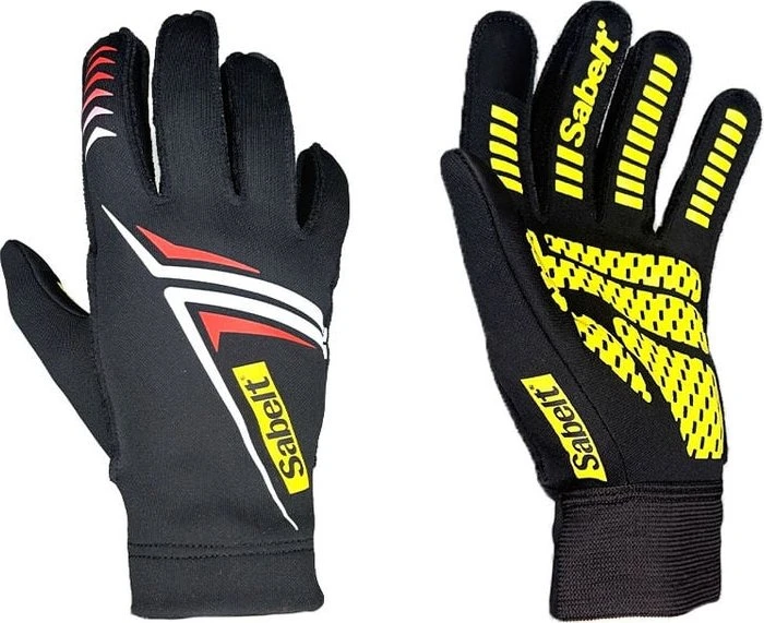 Sabelt G34 Sim Gloves Racing-Handschuhe, touch-fähig, Silikon-Handfläche, 238-246mm Umfang - schwarz, XL