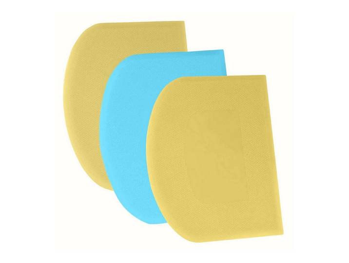 LuxusKollektion Teigschaber Teigschaber 3er Set Gelb/Blau 24x15.5cm